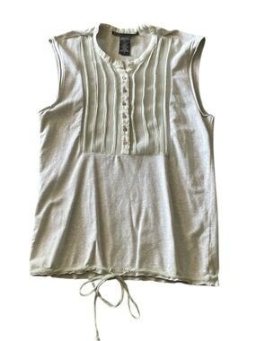 Le Jean De Marithe’+Francois Girbaud Y2K sleeveless cotton & silk blend top